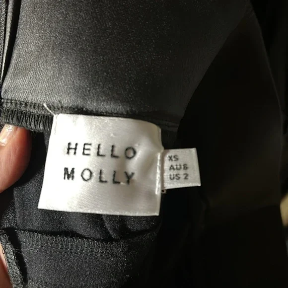 Hello Molly faux leather skinny pants 2 black - Picture 4 of 5